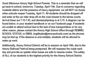 Amory Bus Rules